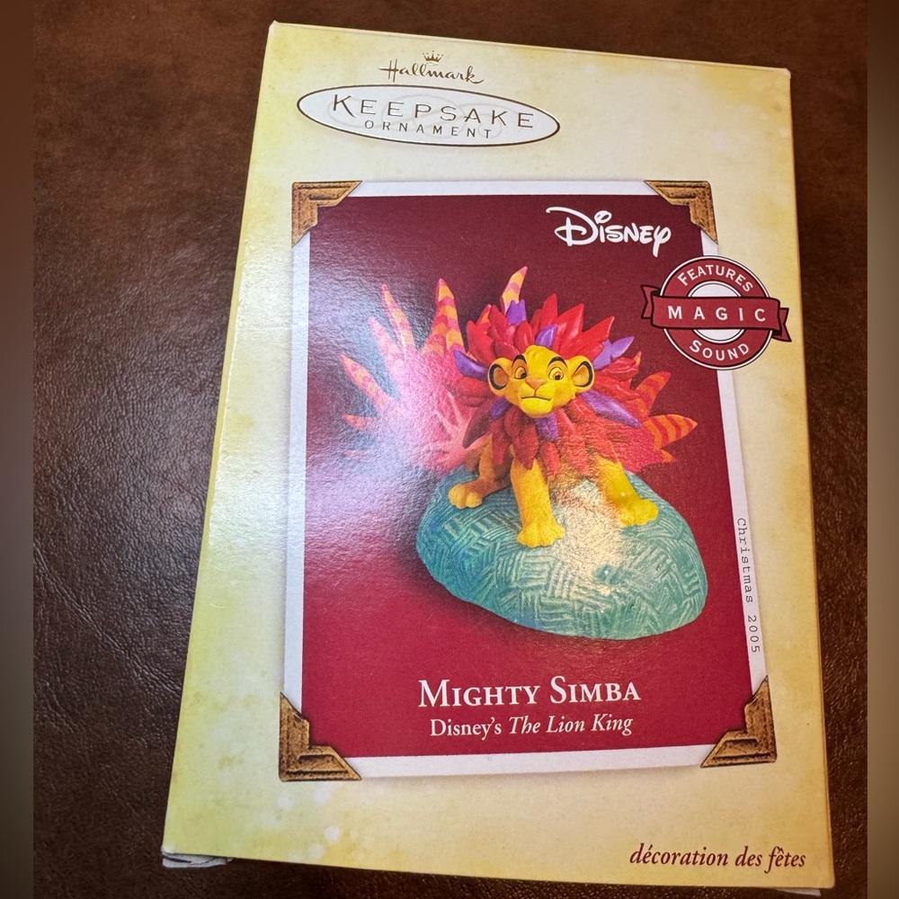 NWT Hallmark Keepsake Disney’s The Lion King Mighty Simba Ornament with Sound.